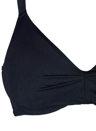 Bikini bh med bøjle og rynkedetalje, Black, Packshot image number 2