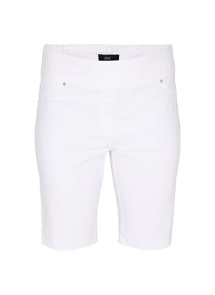 Tætsiddende shorts med baglommer, White, Packshot image number 0
