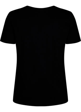 T-shirt i bomuld med print og rund hals , Black W. Heart L., Packshot image number 1