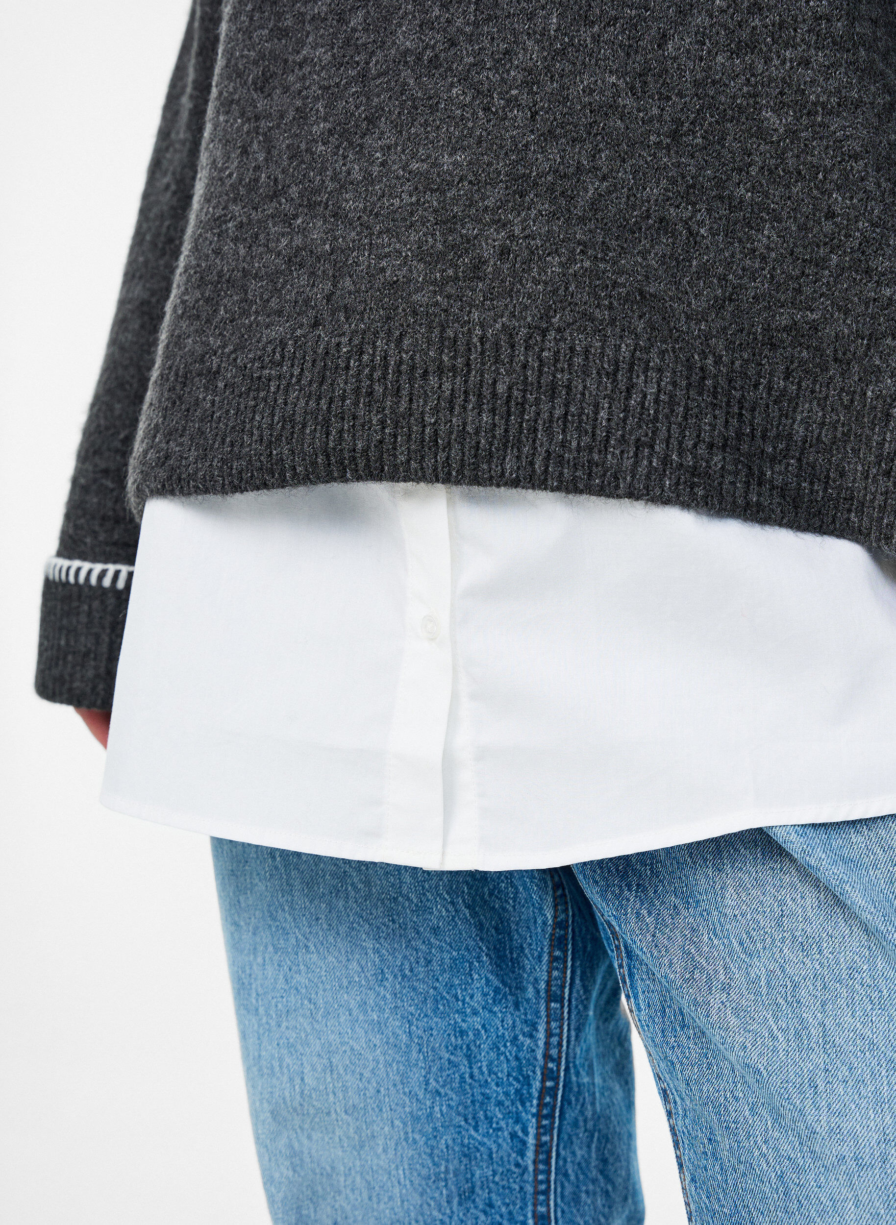 Zizzi Skjorteforl&aelig;nger i 100% bomuld, Hvid, Model image number 3