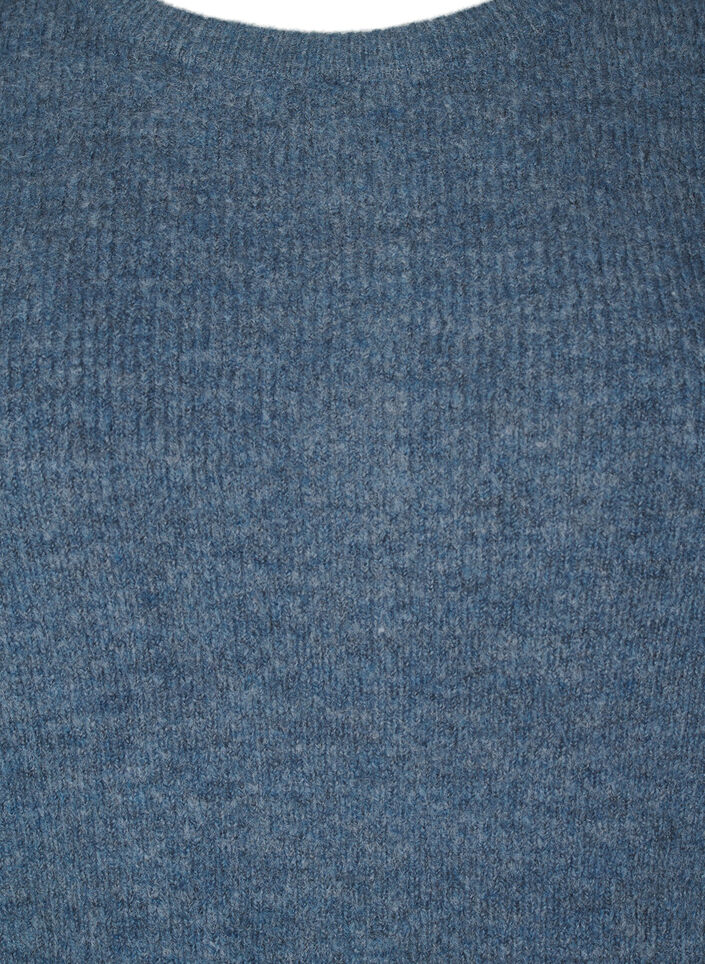 Meleret strikbluse med rund hals, Bering Sea Mel., Packshot image number 2