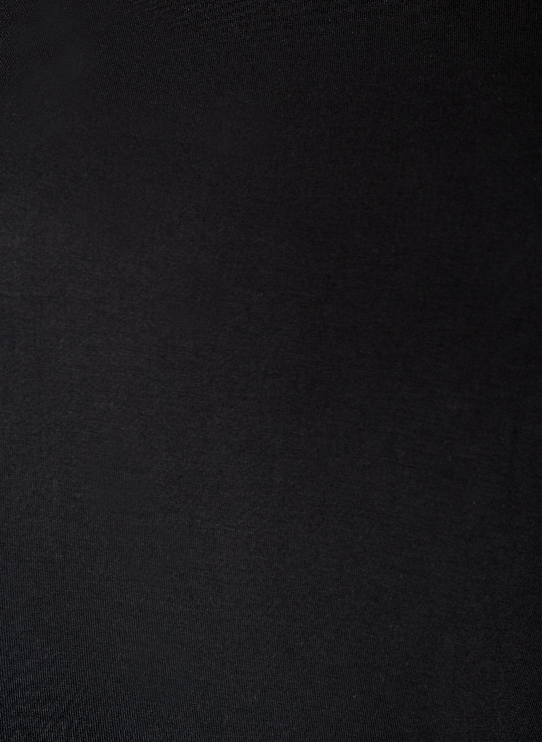 ZizziJerseybluse med albuelange &aelig;rmer og balloneffekt, Sort, Packshot image number 2