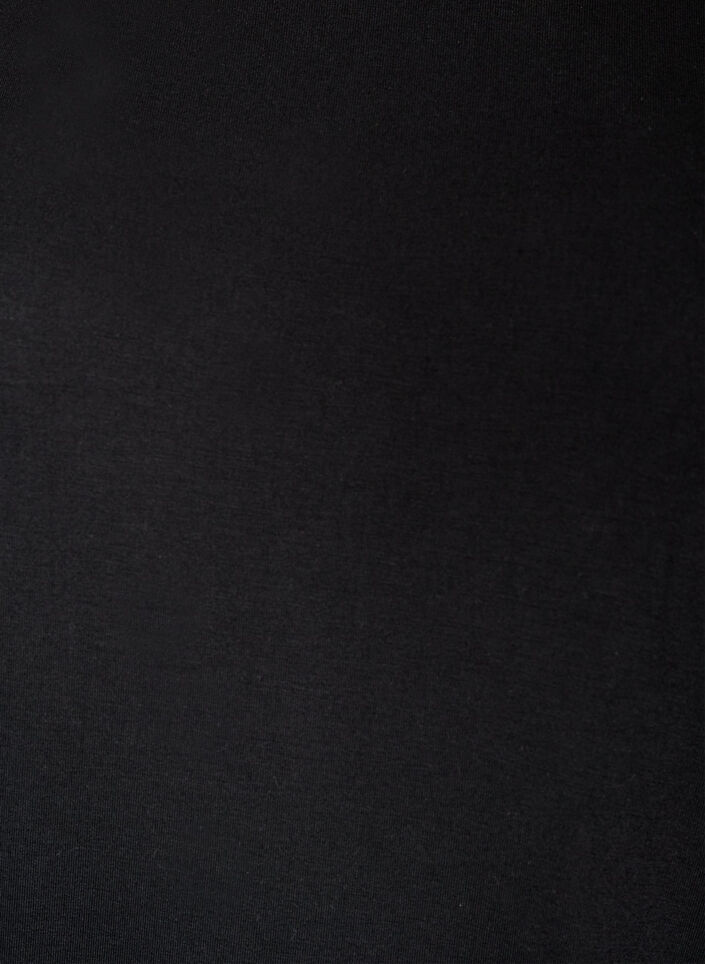 Jerseybluse med albuelange &aelig;rmer og balloneffekt, Sort, Packshot image number 2