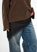 Satint&oslash;rkl&aelig;de med blondekant, Sort, Model image number 0