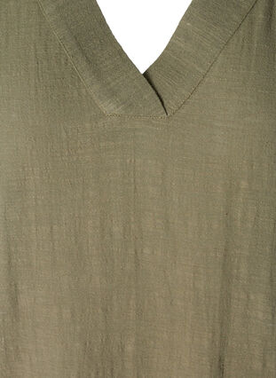 Kortærmet tunika i bomuld, Ivy green, Packshot image number 2