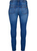 H&oslash;jtaljede Amy jeans med knapper, Blue denim, Packshot image number 1