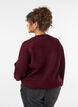 Strikbluse med perlebroderi, R&oslash;d, Model image number 2