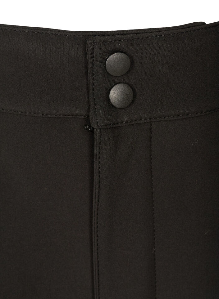 Softshell bukser med justerbar velcro, Sort, Packshot image number 2