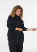 Sweatcardigan med h&oslash;j krave og lynl&aring;s, Sort, Model image number 0