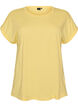 Kort&aelig;rmet T-shirt i bomuldsblanding, Gul, Packshot image number 0