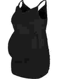 Seamless graviditets top med ammefunktion, Black, Packshot