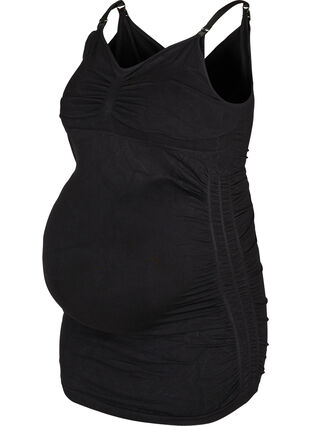 Seamless graviditets top med ammefunktion, Black, Packshot image number 0
