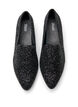 Wide fit - Loafers med glitter, Sort, Packshot image number 2