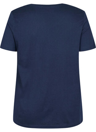 Kortærmet t-shirt med v-udskæring, Navy Blazer, Packshot image number 1