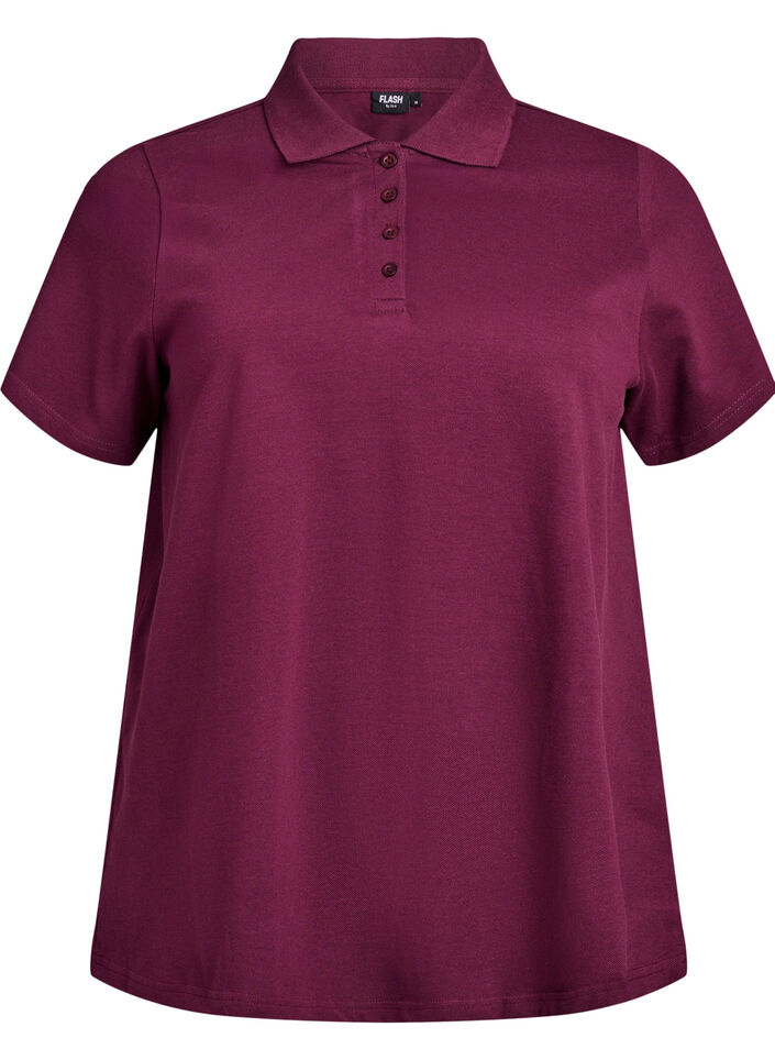 FLASH - Poloshirt med korte &aelig;rmer, R&oslash;d, Packshot image number 0