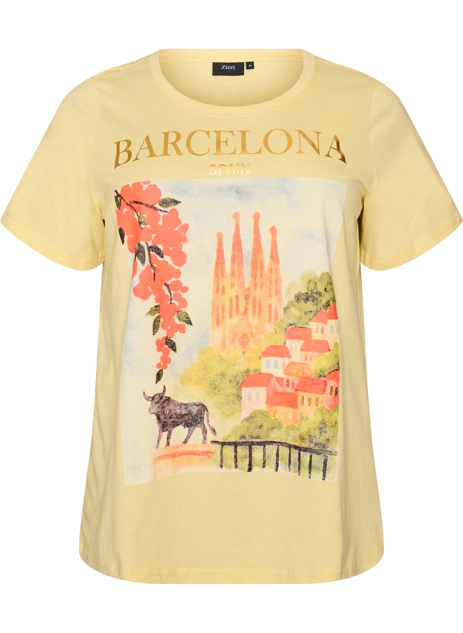 T-shirt i bomuld med printmotiv