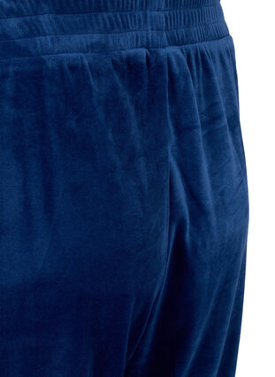 Løse bukser i velour, Insignia Blue, Packshot image number 3