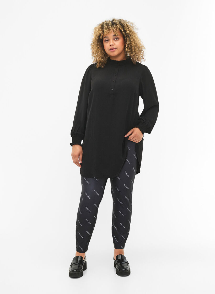 Tunika med smock, Black, Model image number 2