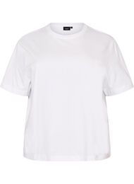 Boxy T-shirt i bomuld, Hvid