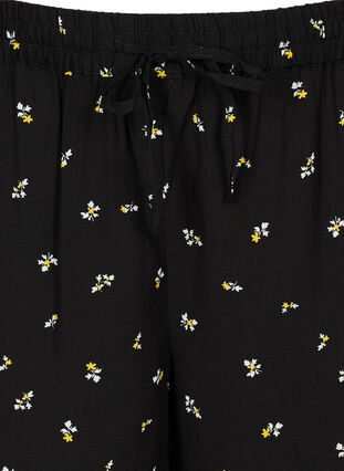 Viskose shorts med print og lommer, Black AOP, Packshot image number 2