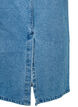 Midilang denim nederdel med slids bagpå, Denim Blue, Packshot image number 3