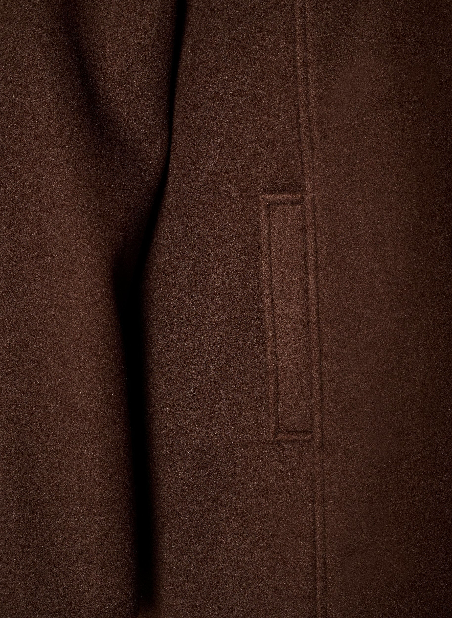 ZizziKort frakke med A-facon, Brun, Packshot image number 3