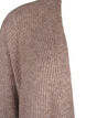 FLASH - Ribstrikket cardigan med slidser, Brown Lentil Melange, Packshot image number 2