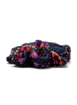 Blomstret scrunchie, Black Flower Mix, Packshot image number 1