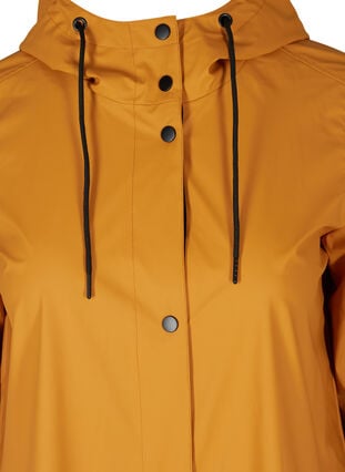 Regnjakke med hætte og lommer, Spruce Yellow, Packshot image number 2