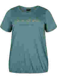 Kortærmet bomulds t-shirt med elastikkant, Sea Pine W. Life