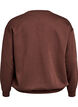 Sweatshirt med broderet tekst, Brun, Packshot image number 1
