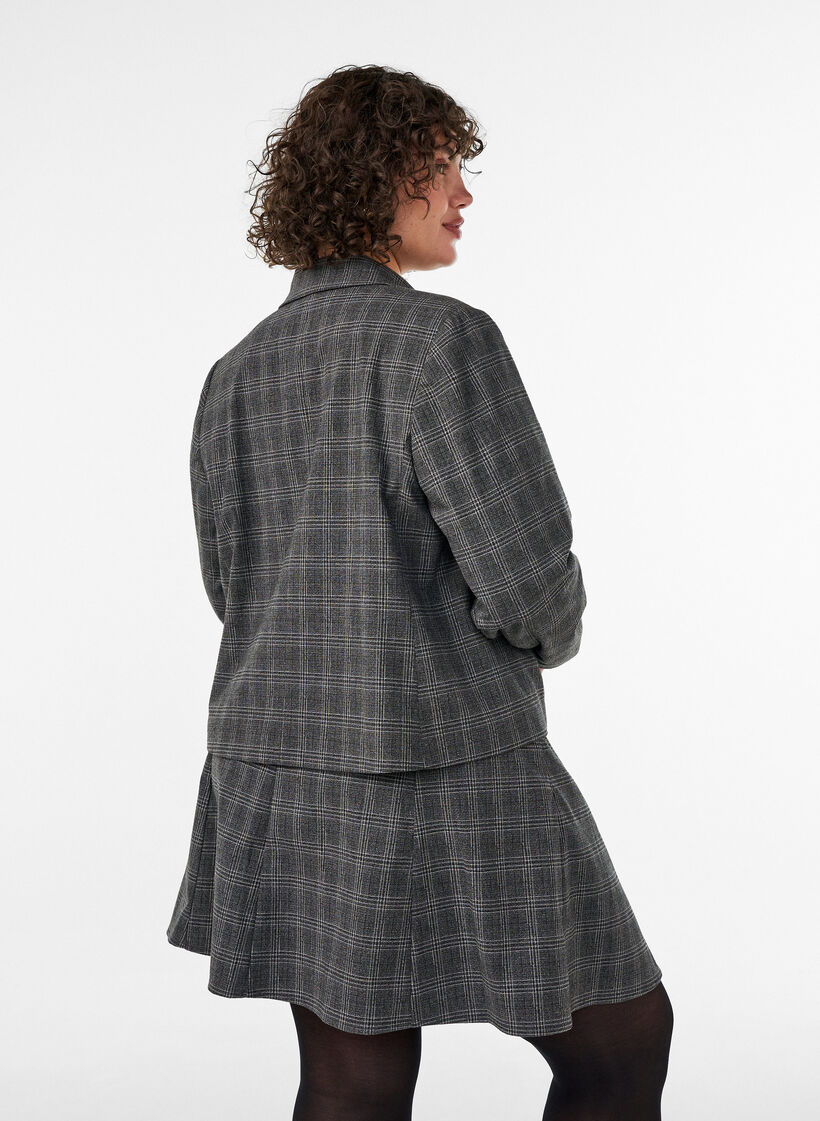 Kort nederdel med A-shape, Gr&aring;, Model image number 2