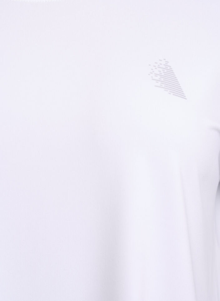 Ensfarvet tr&aelig;nings t-shirt, Hvid, Packshot image number 2