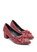 Glitter pump med sl&oslash;jfe, R&oslash;d, Packshot image number 1