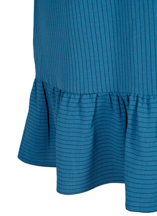 Stribet kjole med flæsedetaljer, Bluesteel Stripe, Packshot image number 3