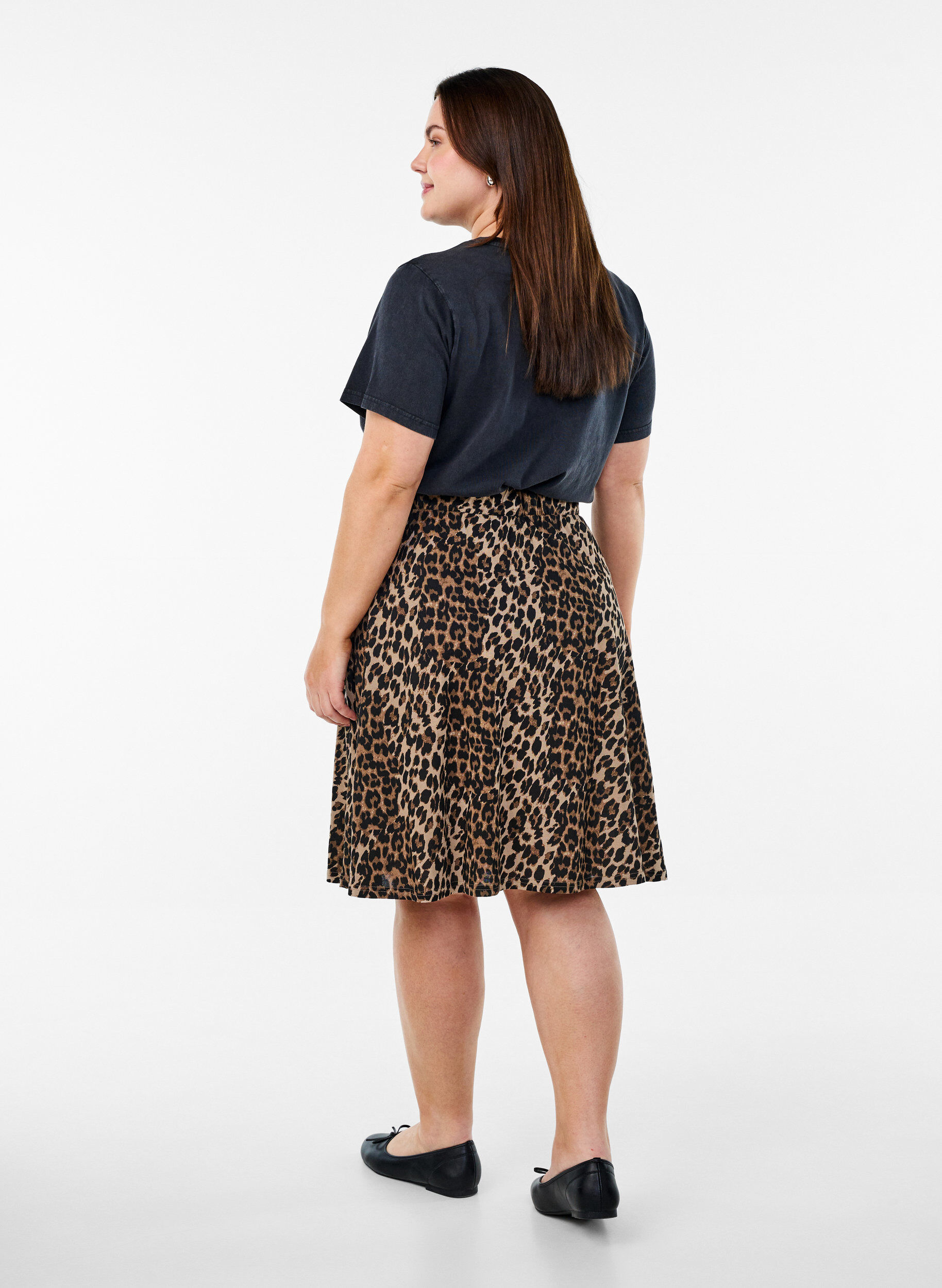 Zizzi 2-pak skaternederdele i viskose, Sort, Model image number 1