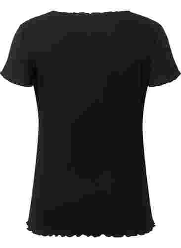 Graviditets t-shirt i rib, Black, Packshot image number 1