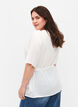 Viskosebluse med wrap, Bright White, Model image number 1