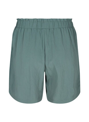 Løse shorts i viskose, Balsam Green, Packshot image number 1