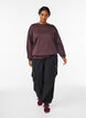 Sweatshirt med statement-detalje, Brun, Model image number 1