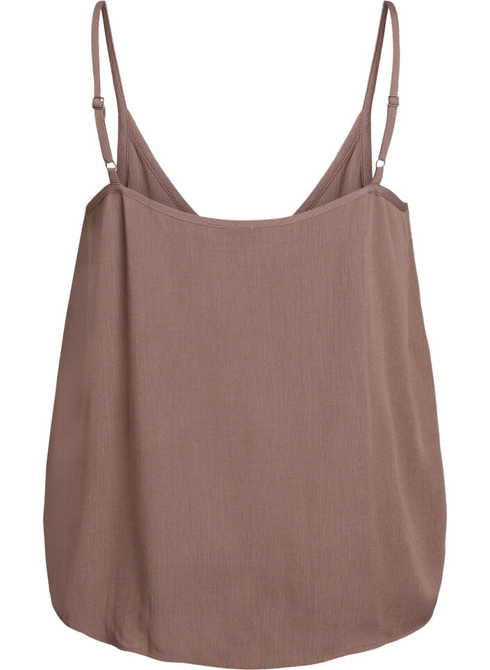 Strop top i viskose, Brun, Packshot image number 1
