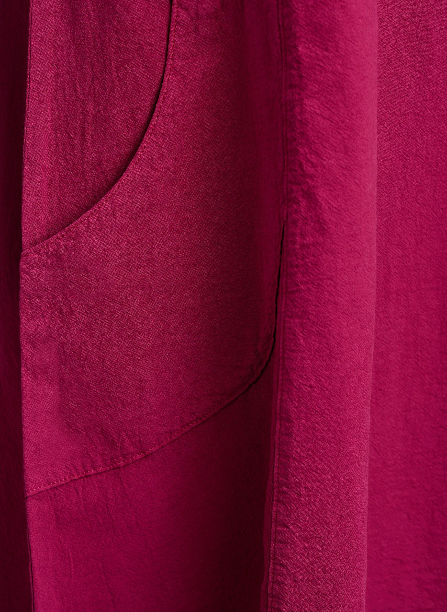 Zizzi Kort&aelig;rmet kjole i bomuld, R&oslash;d, Packshot image number 3