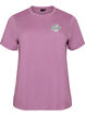 T-shirt i &oslash;kologisk bomuld med rygprint, Lyser&oslash;d, Packshot image number 0