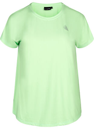 Ensfarvet trænings t-shirt, Paradise Green, Packshot image number 0