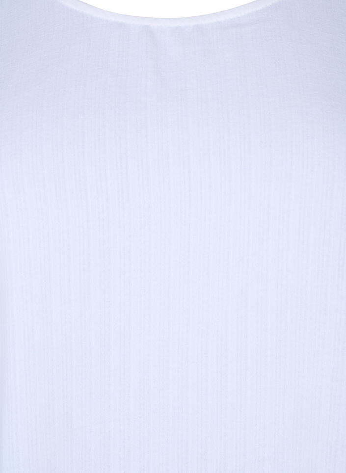 Kortærmet bluse med sløjfe bagpå, Bright White, Packshot image number 2