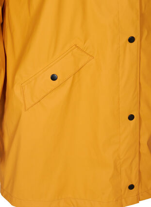 Regnjakke med tapede sømme og hætte, Spruce Yellow, Packshot image number 3