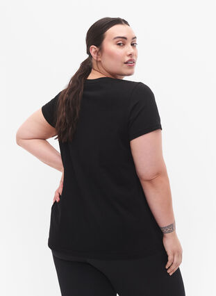 Trænings t-shirt med print, Black w. Mind/Body, Model image number 1
