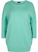 Strikbluse med rund halsudskæring, Dusty Jade Green, Packshot image number 0