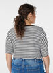 T-shirt med TENCEL&trade; Lyocell og striber, Hvid, Model image number 2