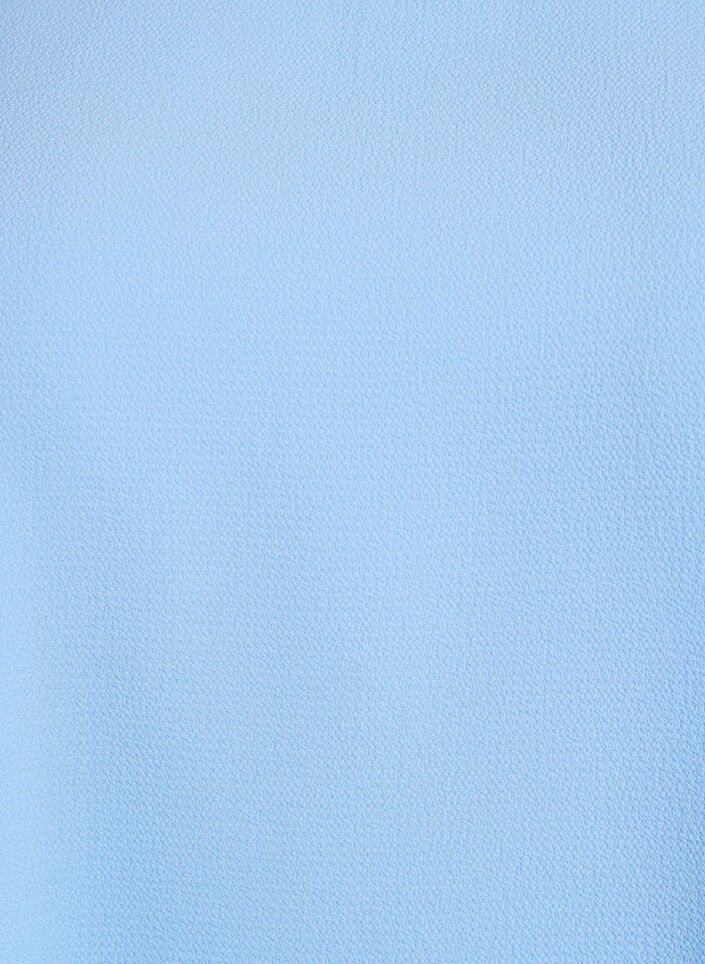 Bluse med korte &aelig;rmer og rund halsudsk&aelig;ring , Bl&aring;, Packshot image number 2
